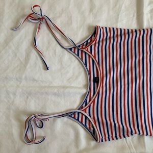 Red, white & blue bodycon mini dress